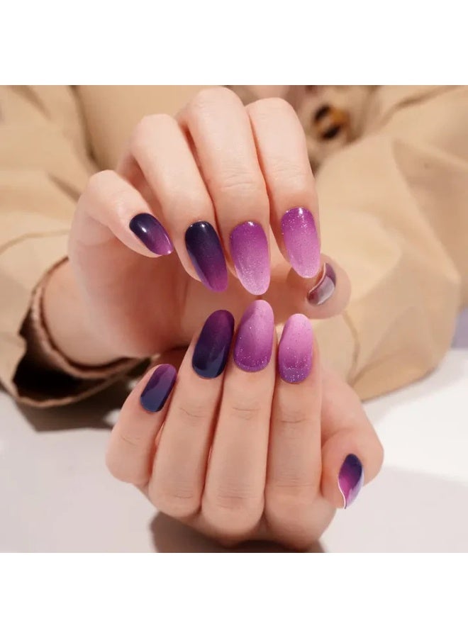 مجموعة كاملة من ملصقات جل الأظافر الممتازة مع معالجة بالأشعة فوق البنفسجية/LED | مجموعة عالية الجودة مع مبرد أظافر، ووسادات تنظيف، وأدوات خشبية، بجودة صالونات التجميل، سهلة الإزالة - Image 3